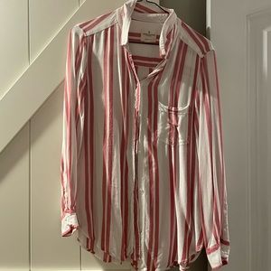 Pink Striped Button Up
